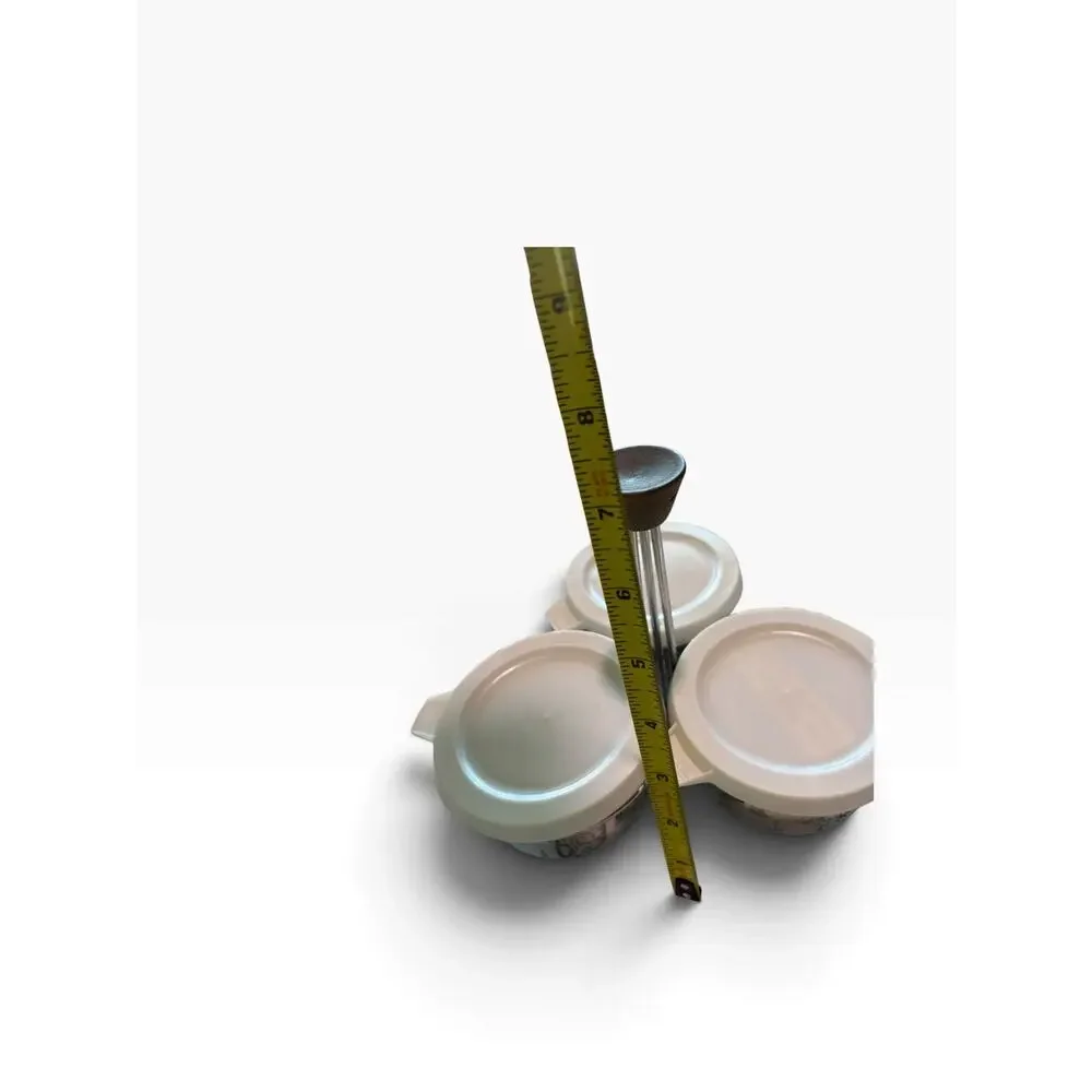 Vintage Foley Store and Serve condiment caddy set